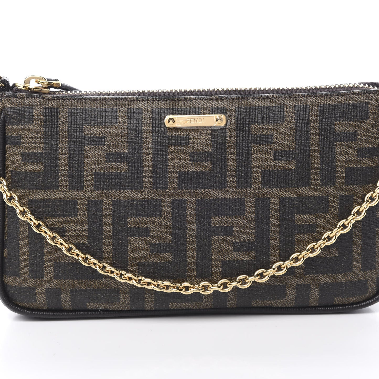 Zucca Spalmati Vitello Elite Pochette Tobacco Ebano