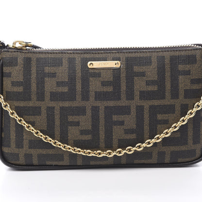 Fendi Zucca Spalmati Vitello Elite Pochette Tobacco Ebano 8 of 12