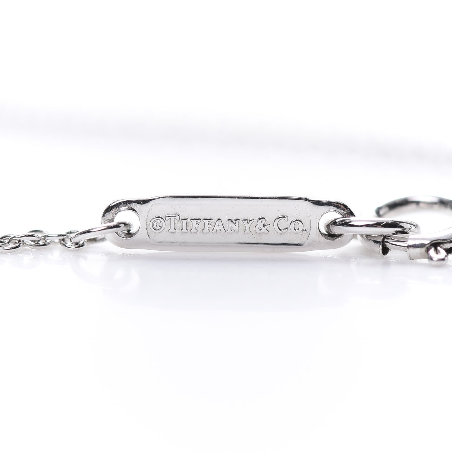 Tiffany 18K White Gold Diamond Metro Heart Pendant Necklace 5 of 6