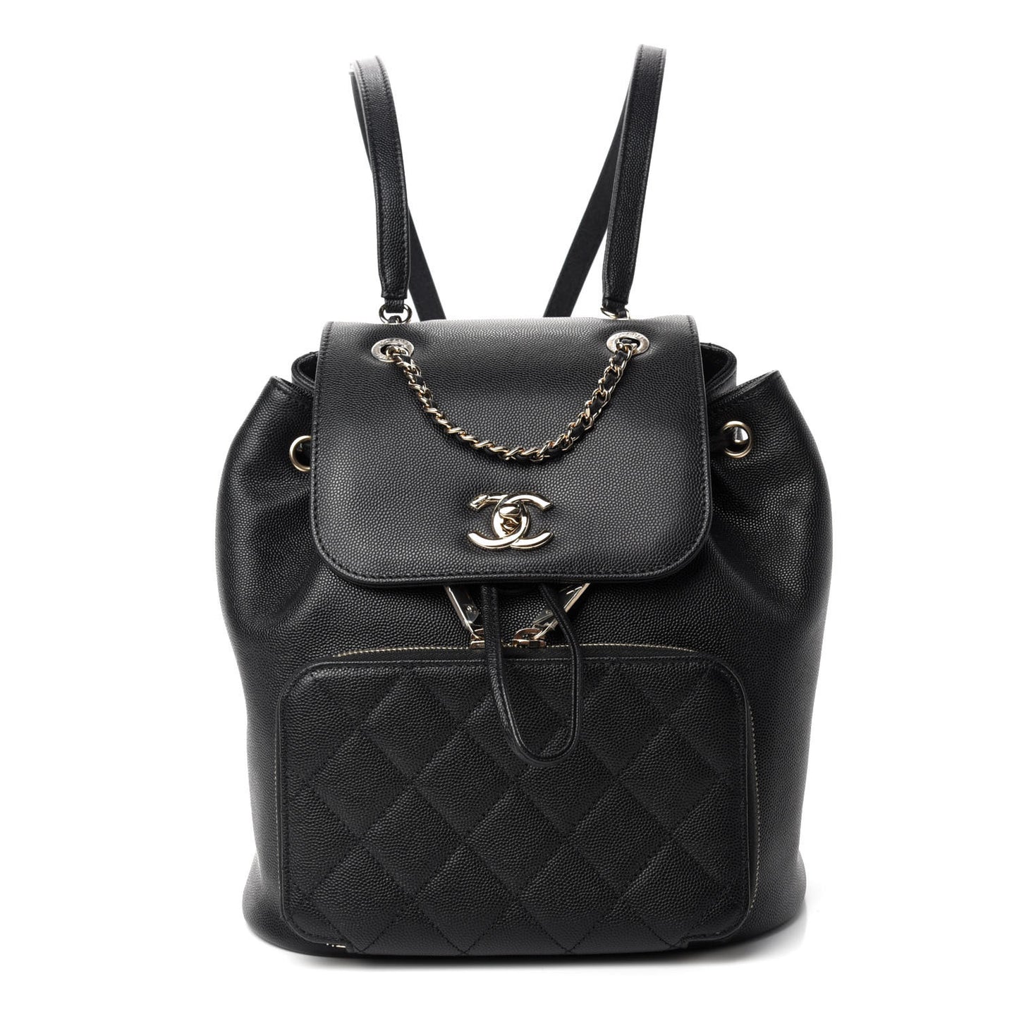 Caviar Quilted Business Affinity Backpack Black