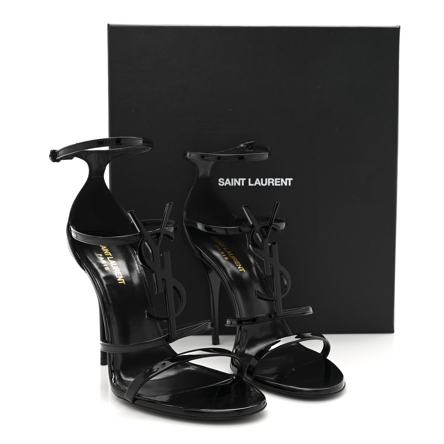 Patent Cassandra 100 Ankle Strap Sandals 39.5 Black