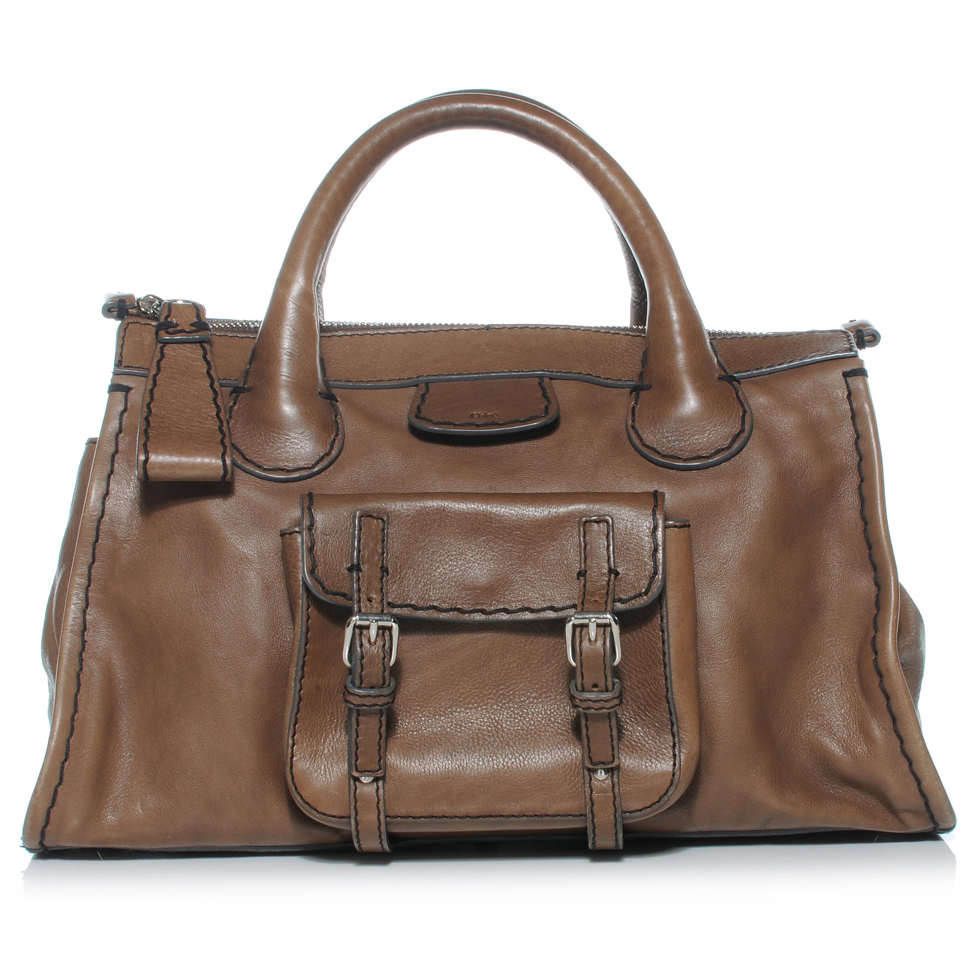 Chloe Leather Edith Satchel Muscade 1 of 8