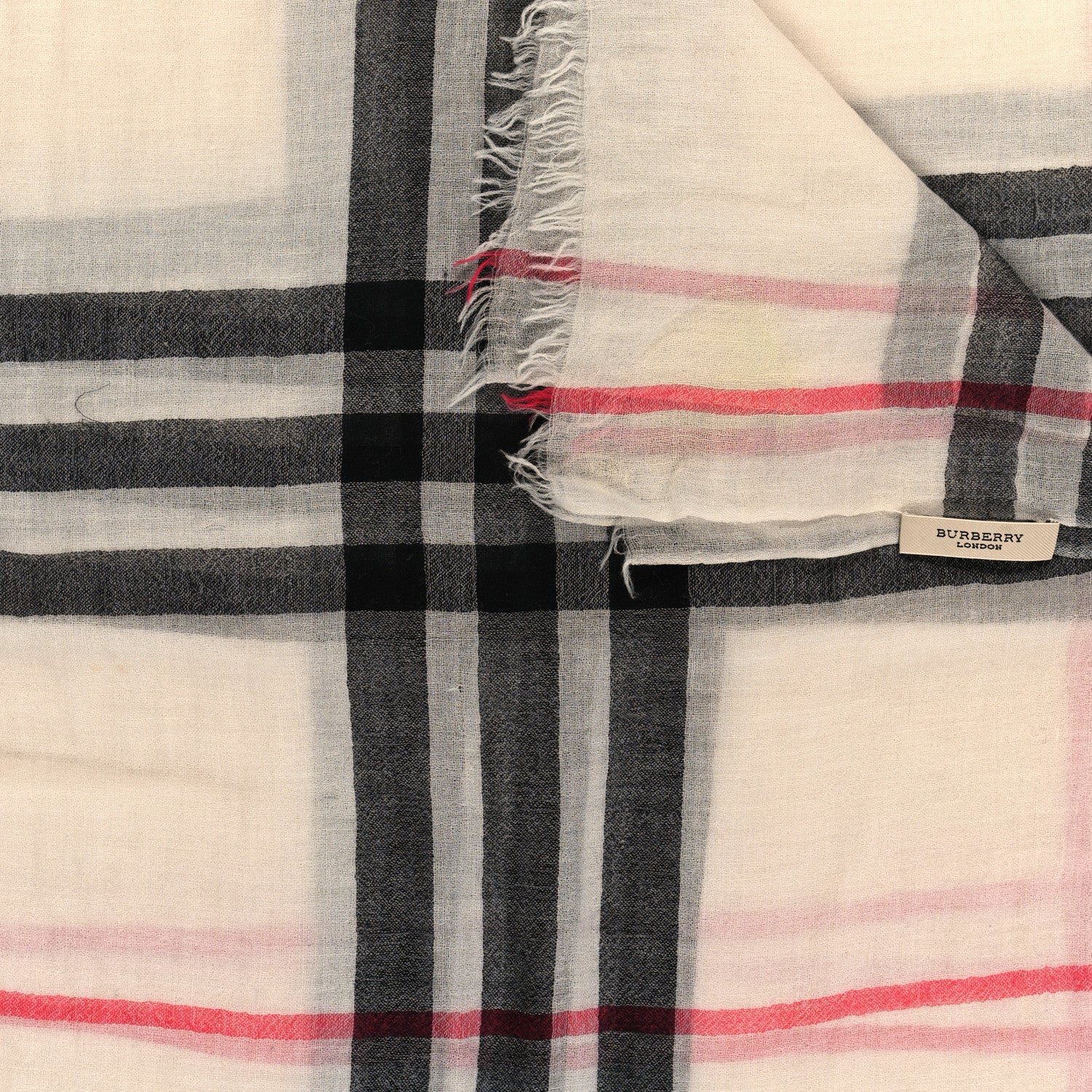 Burberry Wool Silk Gauze Giant Check Scarf Trench 4 of 4
