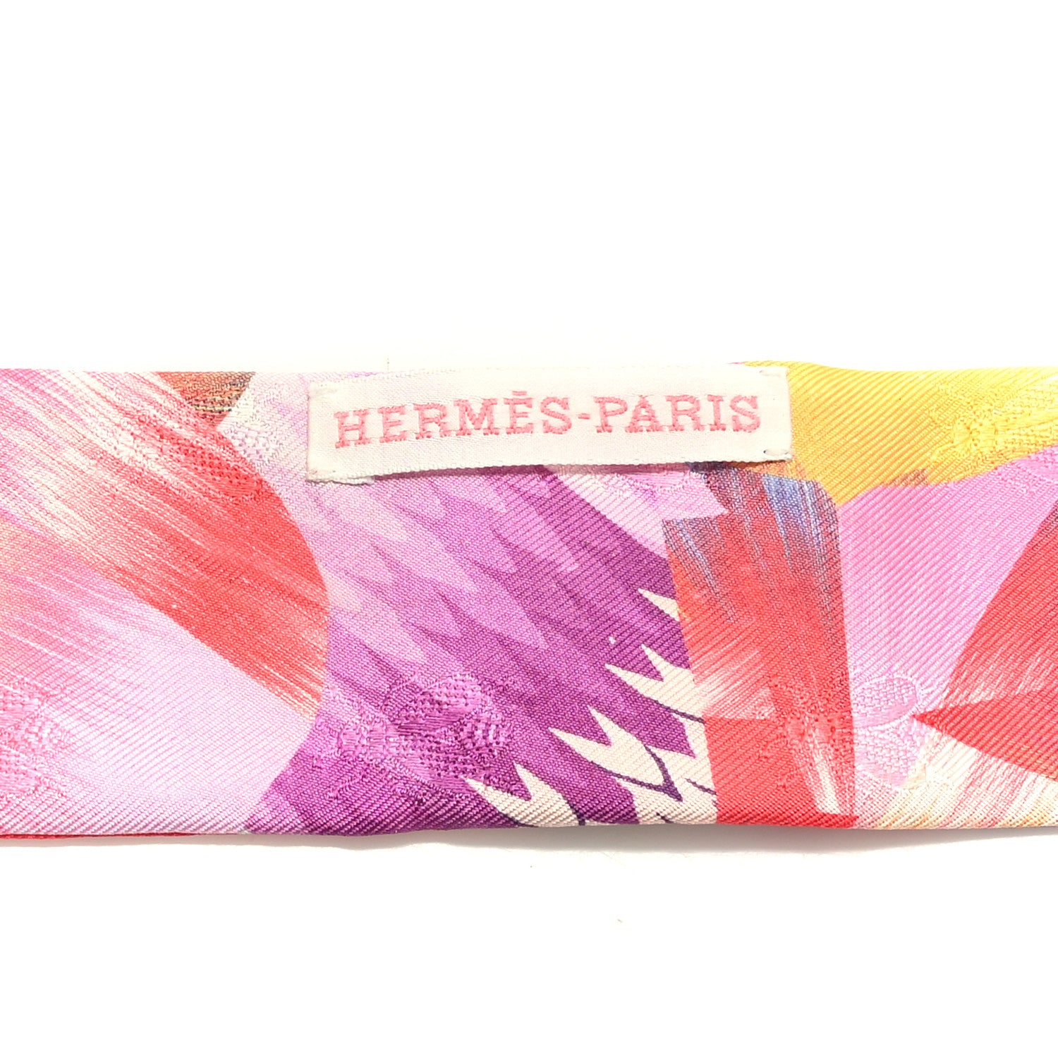 Hermes Silk All Over Marble Silk Twilly Rose Multicolor Ocre 3 of 4