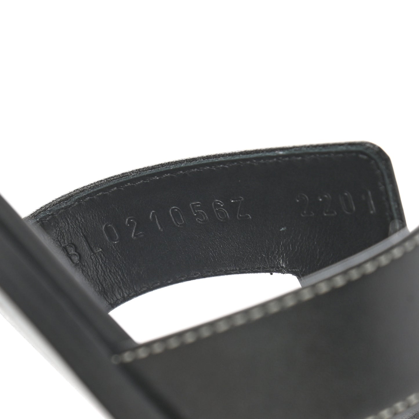 Box Calfskin Oran Sandals 38 Black