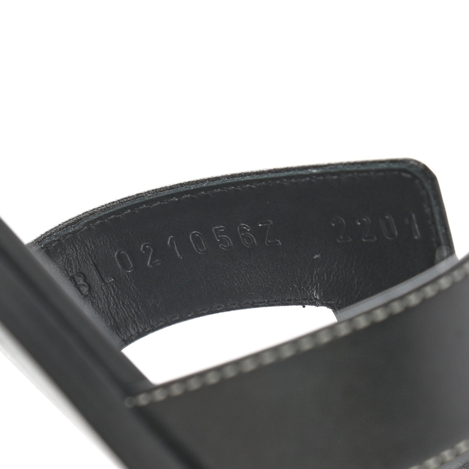Hermes Box Calfskin Oran Sandals 38 Black 8 of 9