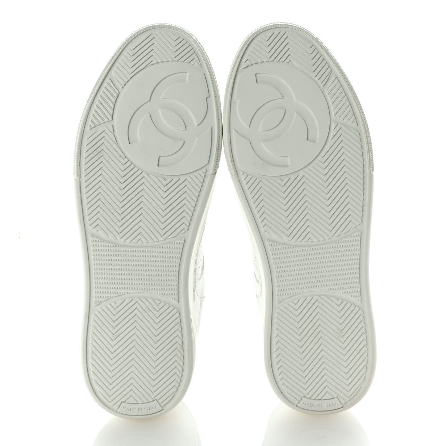 Calfskin CC Womens Sneakers 36.5 White