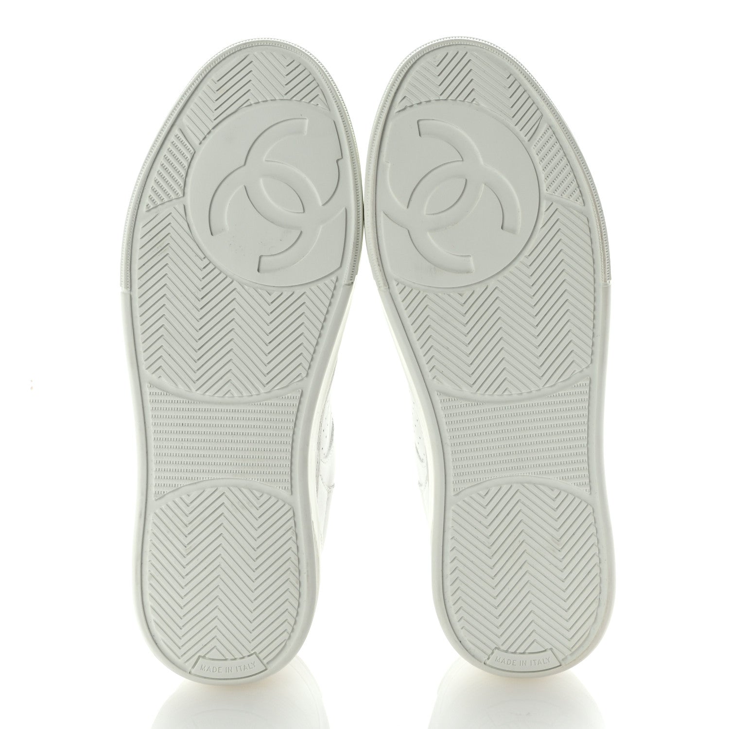 Chanel Calfskin CC Womens Sneakers 36.5 White 6 of 9