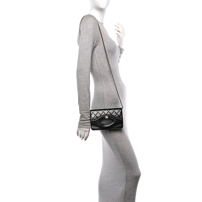 Chanel Calfskin Quilted 31 Wallet On Chain WOC Black 2 of 12