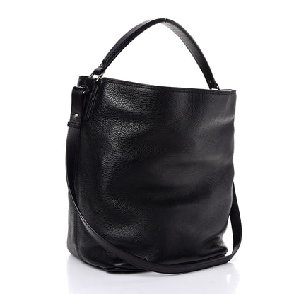 Burberry Grainy Calf Bucket Shoulder Bag Black 3 of 8
