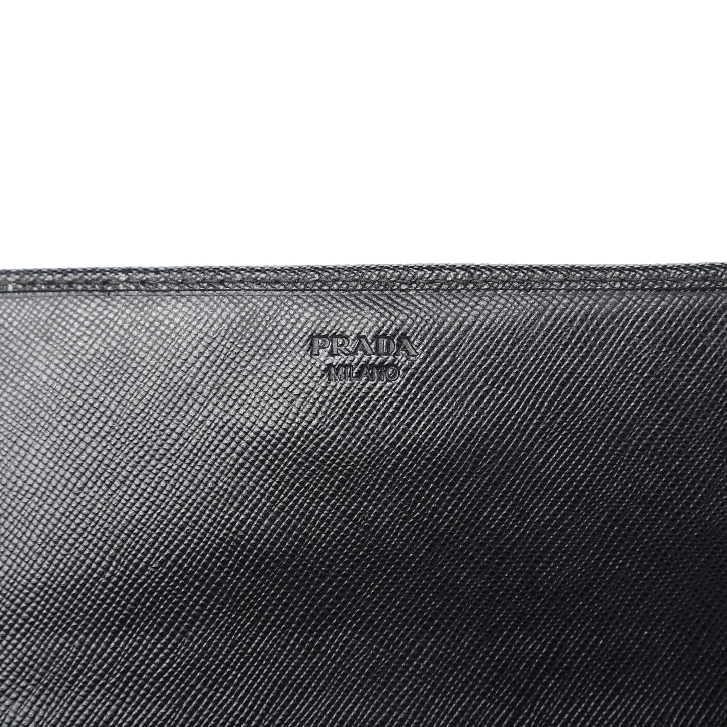 Saffiano Metal Oro Chain Wallet Black