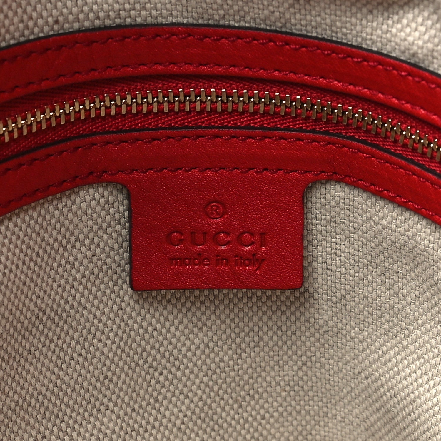 Gucci Pebbled Calfskin Medium Soho Chain Shoulder Bag Tabasco Red 6 of 10