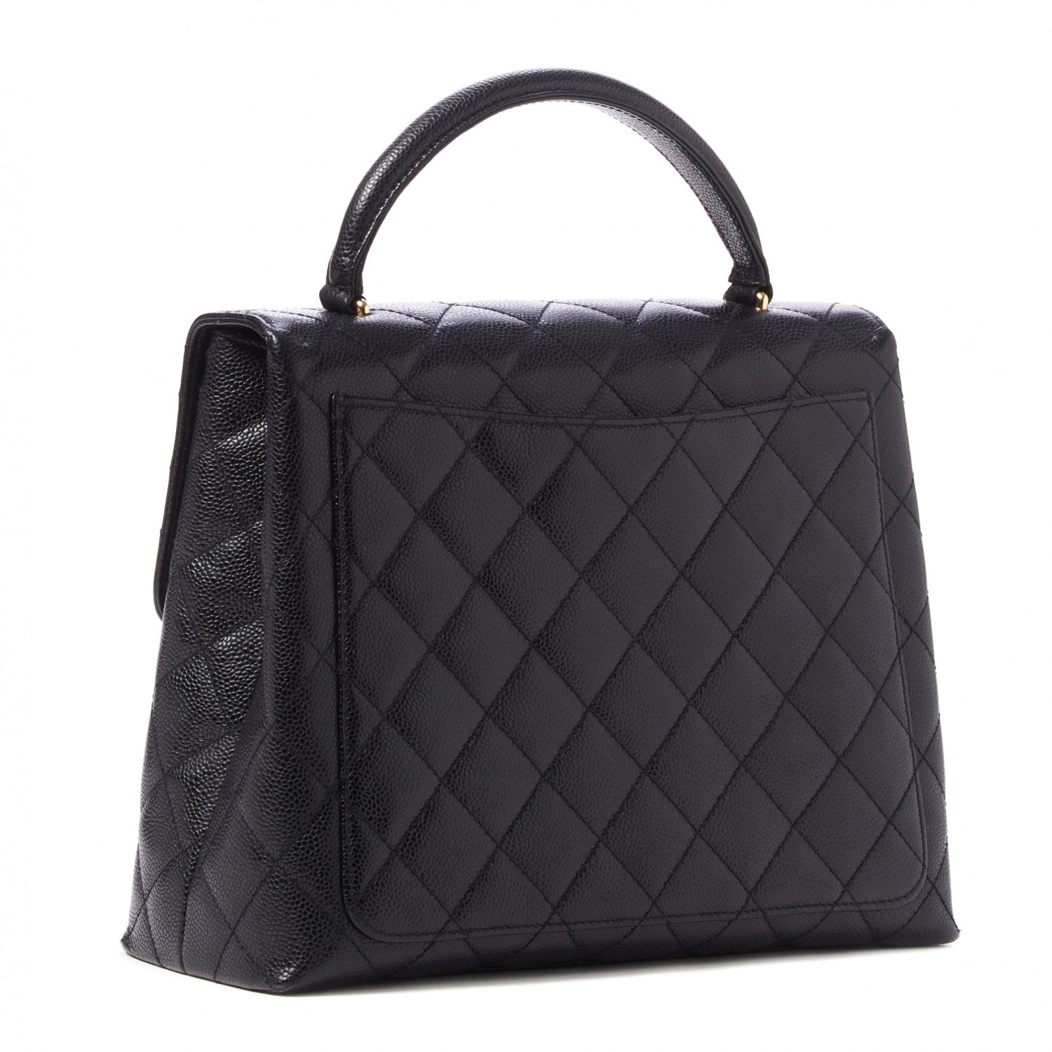 Chanel Caviar Quilted Jumbo Kelly Flap Black 3 of 11