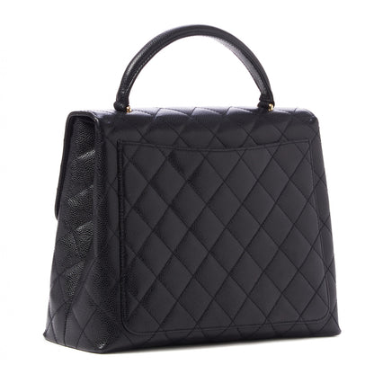 Chanel Caviar Quilted Jumbo Kelly Flap Black 3 of 11