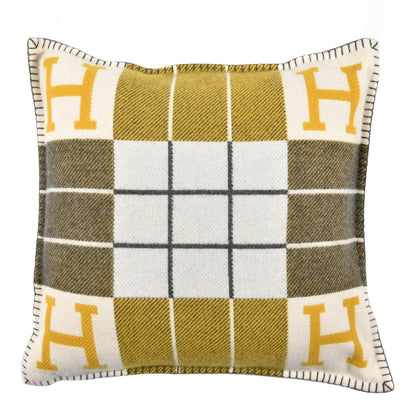 Hermes Wool Cashmere Avalon III Pillow PM Gris Soleil 1 of 3
