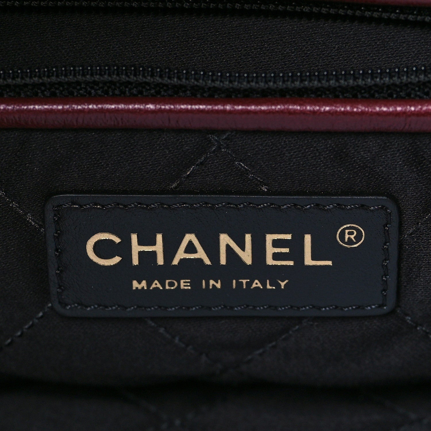 Chanel Metallic Calfskin Quilted Large Chanel 22 Burgundy 9 of 9