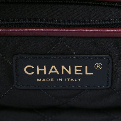 Chanel Metallic Calfskin Quilted Large Chanel 22 Burgundy 9 of 9
