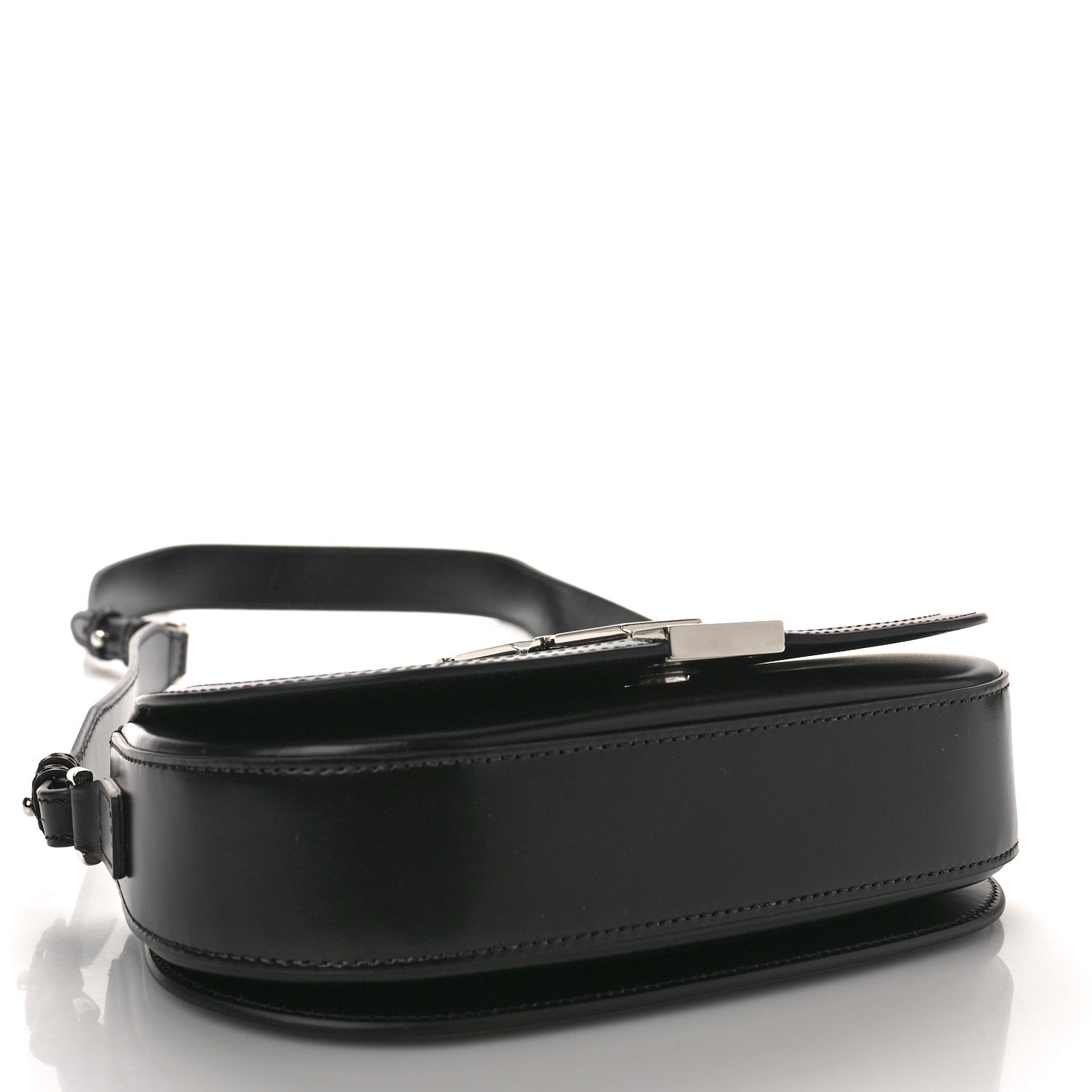 Versace Calfskin Medium Greca Goddess Shoulder Bag Black 4 of 9
