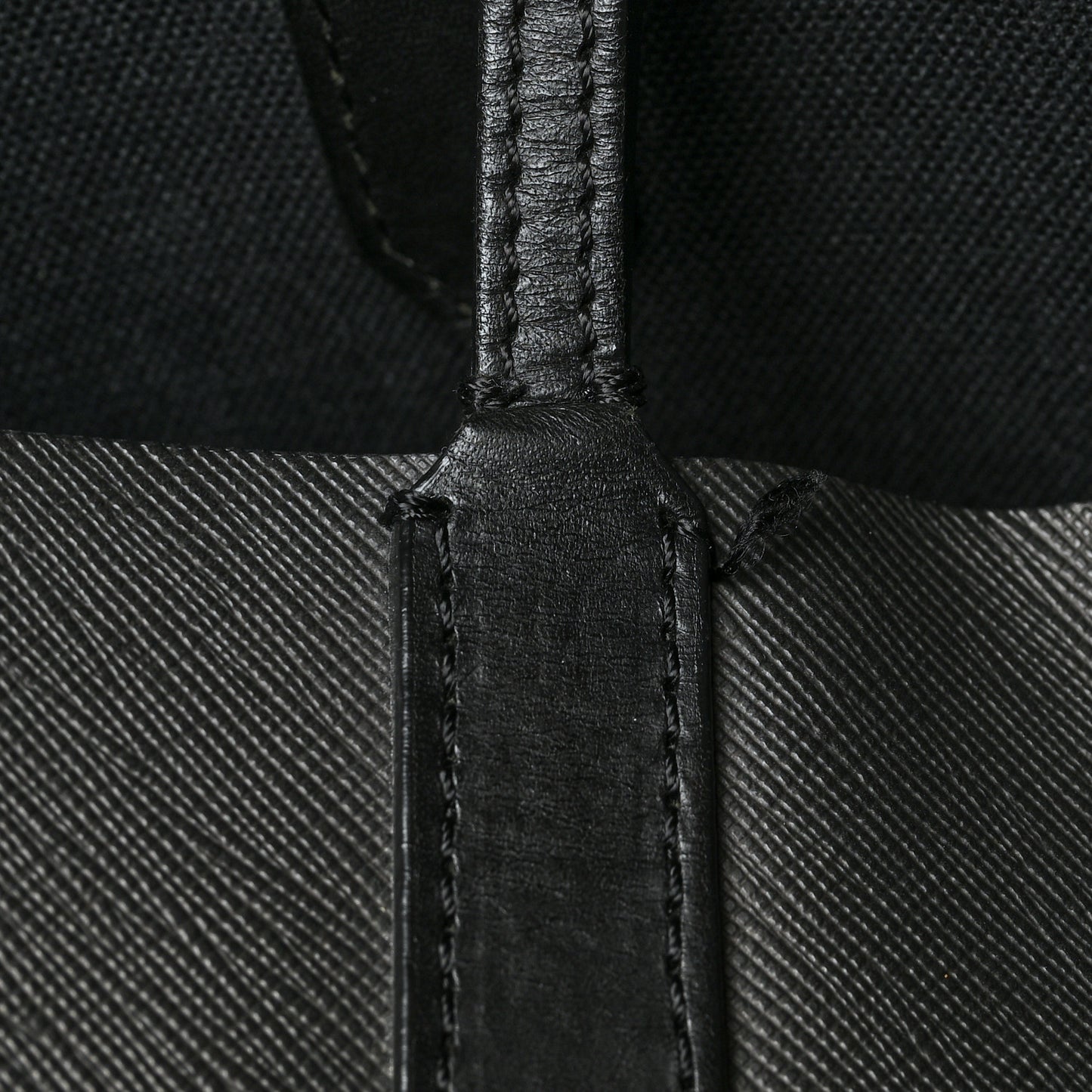 Textured Coated Canvas Rottweiler Antigona Tote Black