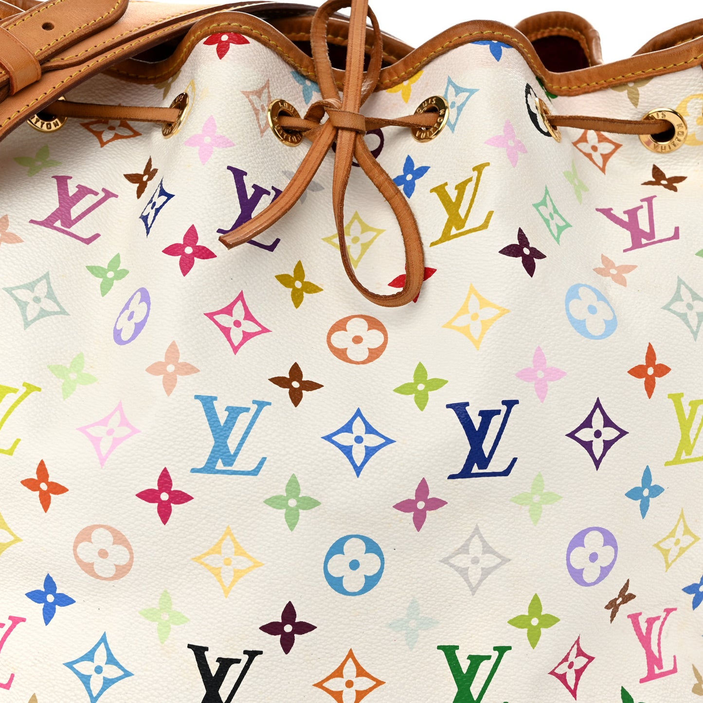 Monogram Multicolor Petit Noe White