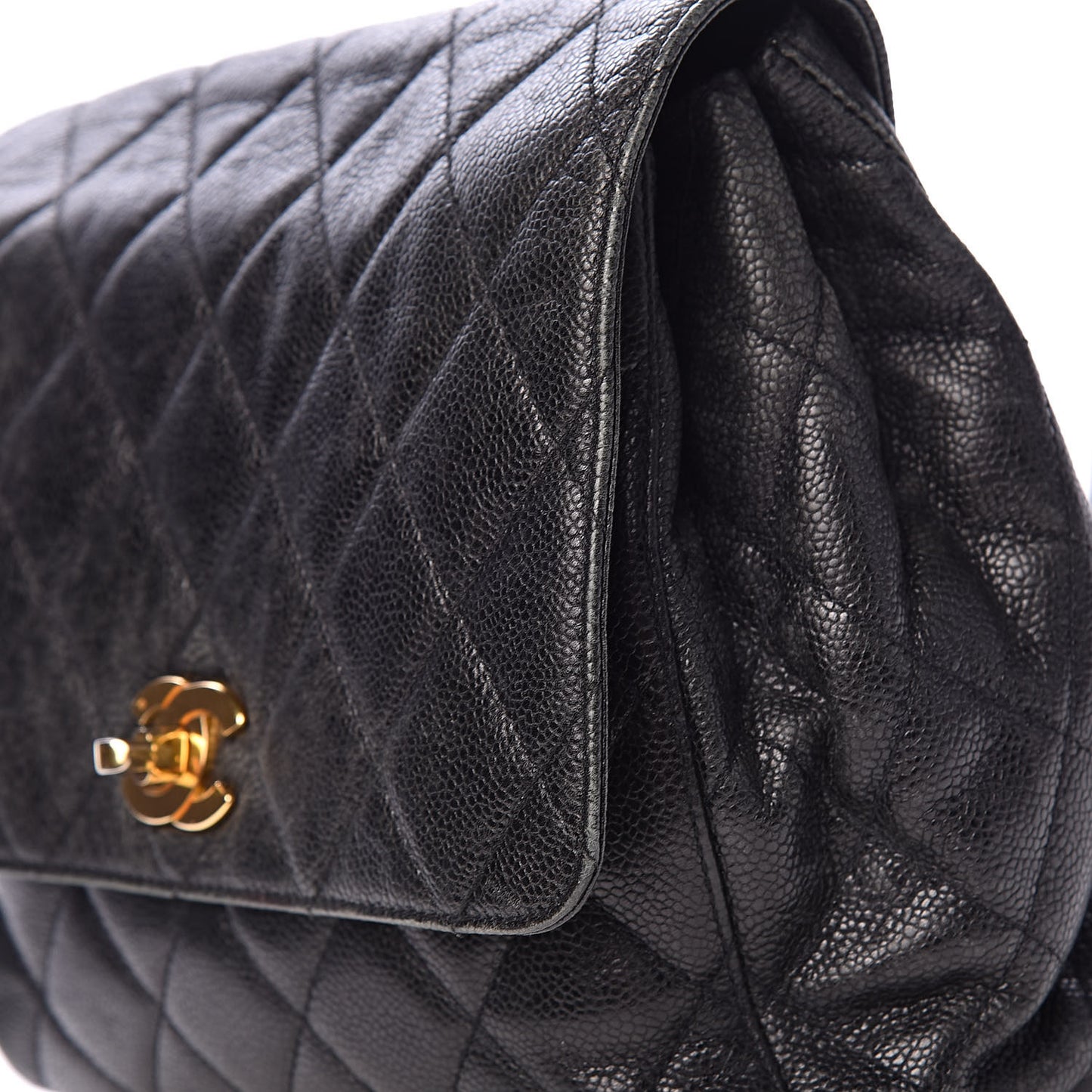 Caviar Quilted Backpack Black
