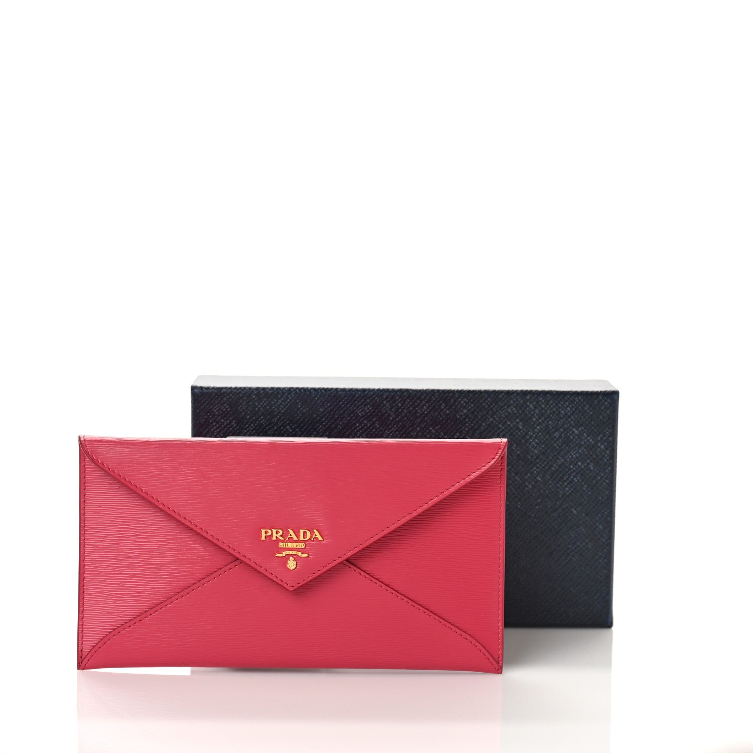 Prada Vitello Move Envelope Wallet Peonia 9 of 9