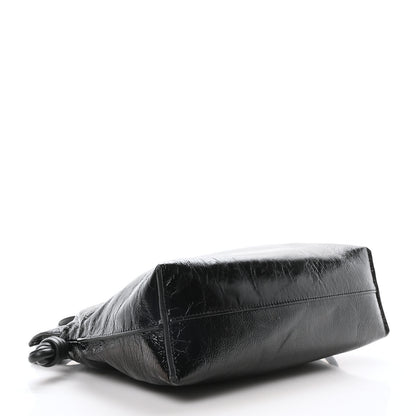Loewe Crackle Patent Calfskin Medium Flamenco Knot Bag Black 4 of 9