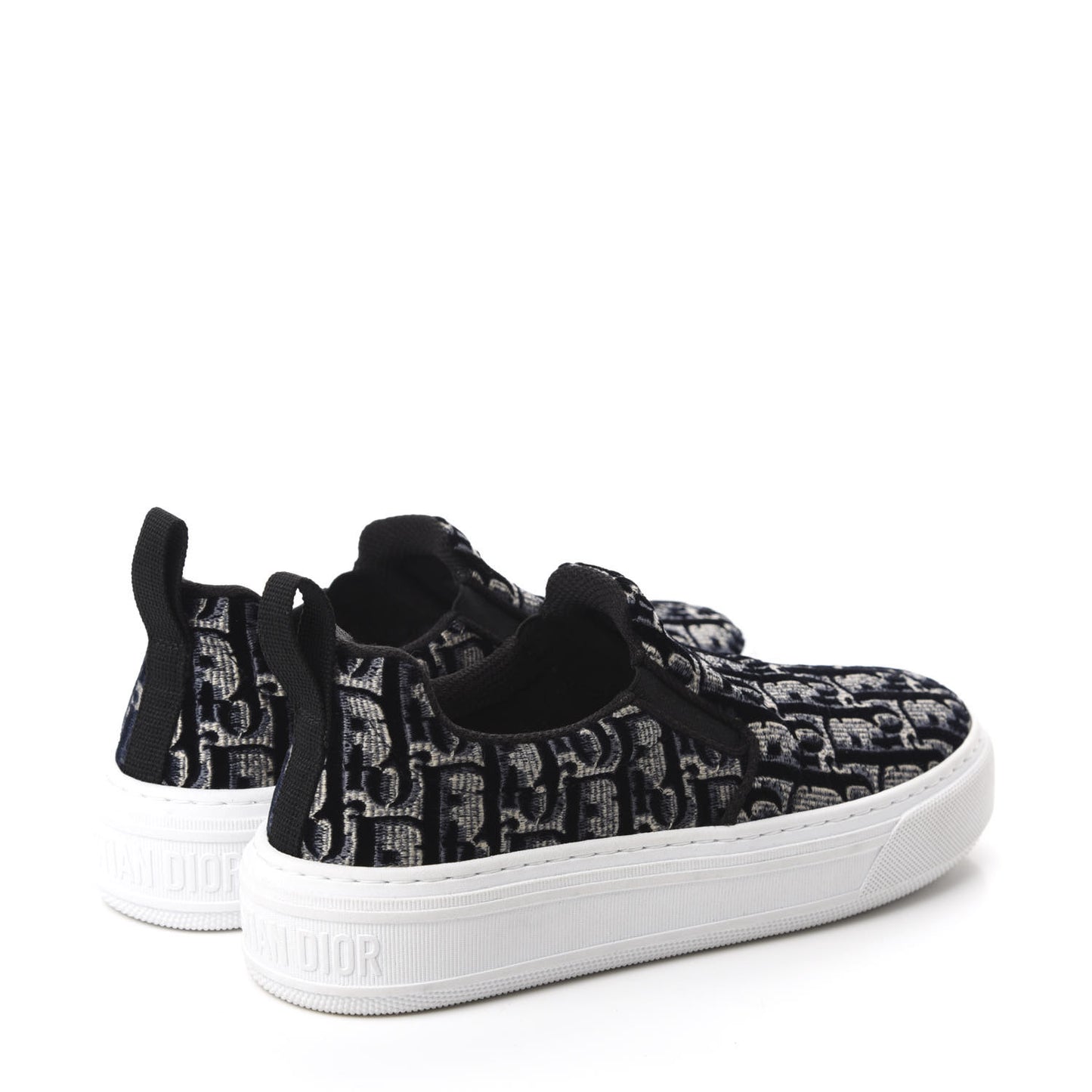 Velvet Oblique Solar Womens Slip On Sneakers 35 Deep Blue