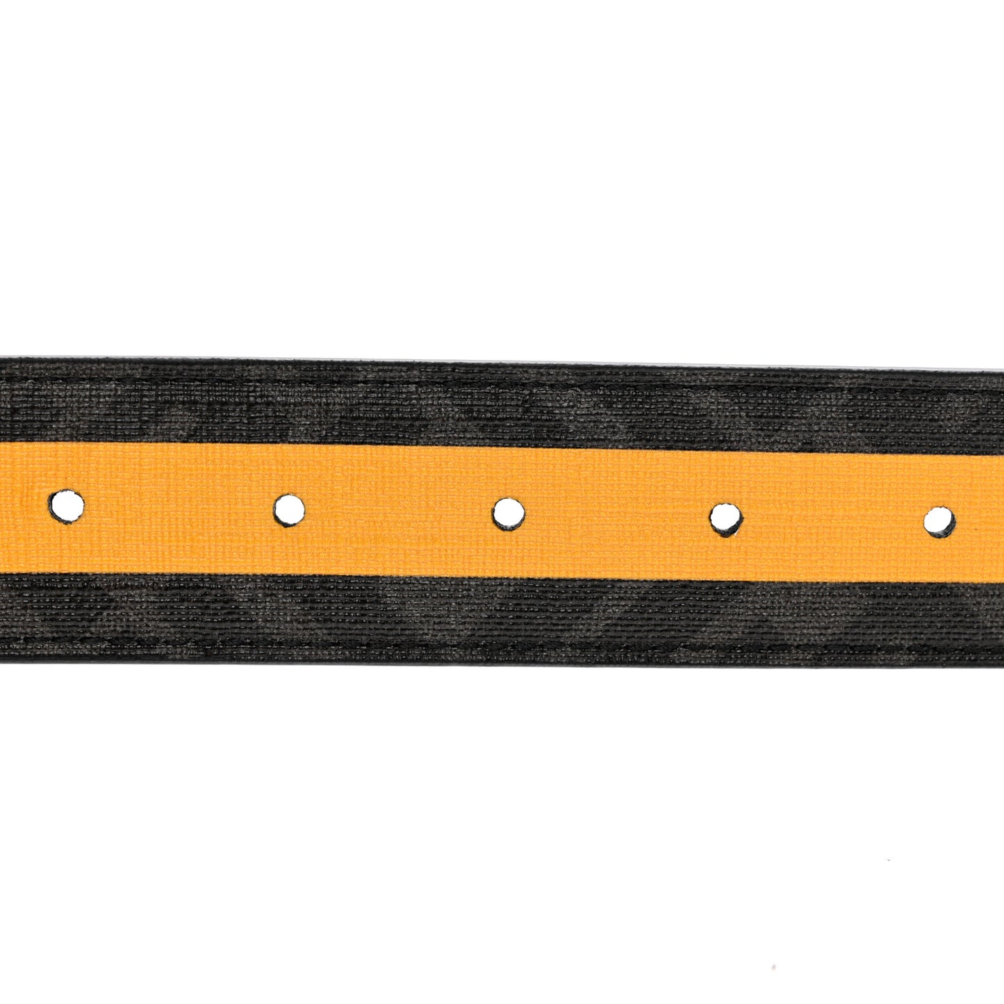 Glazed Fabric FF Buckle Reversible Belt 85 34 Black