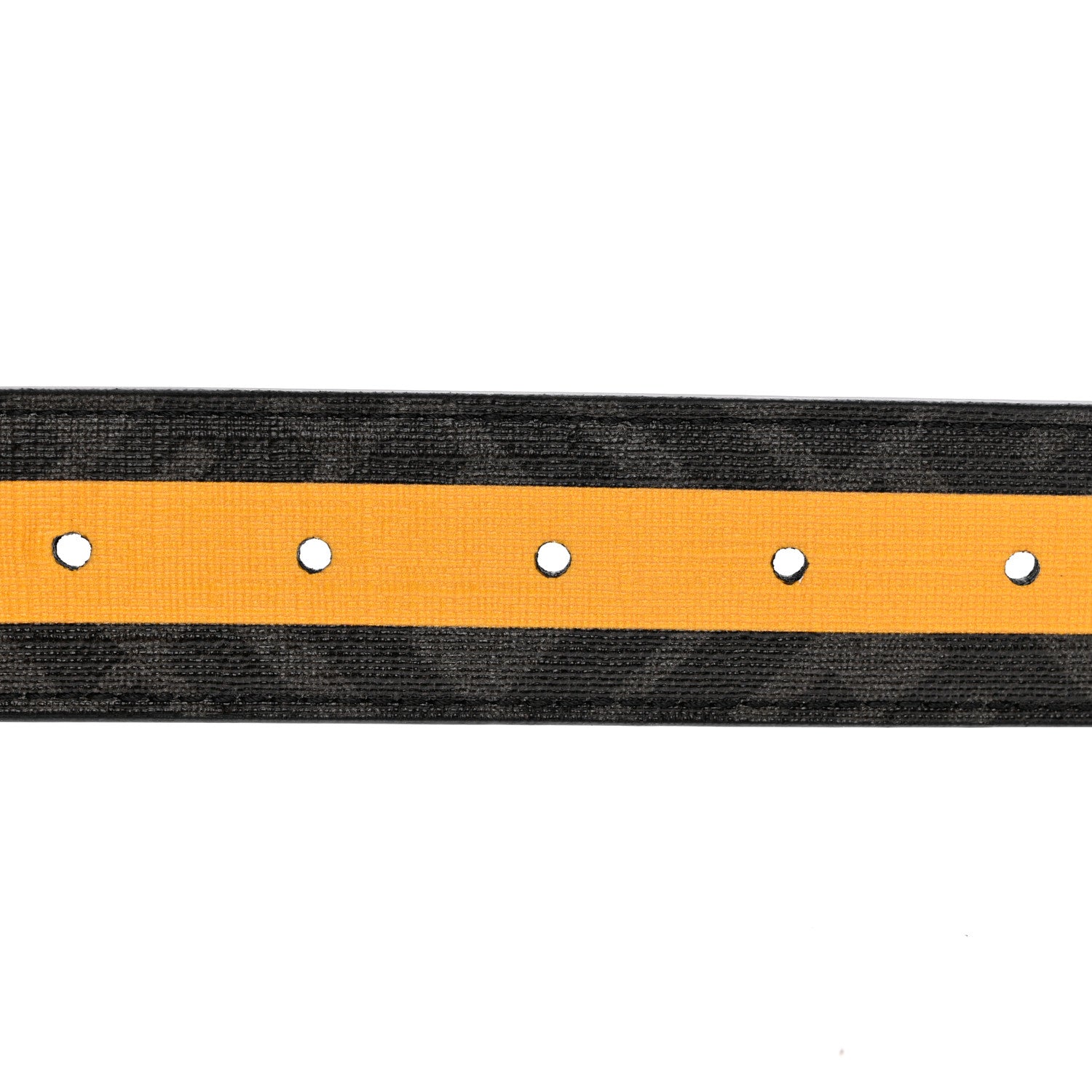 Fendi Glazed Fabric FF Buckle Reversible Belt 85 34 Black 5 of 5