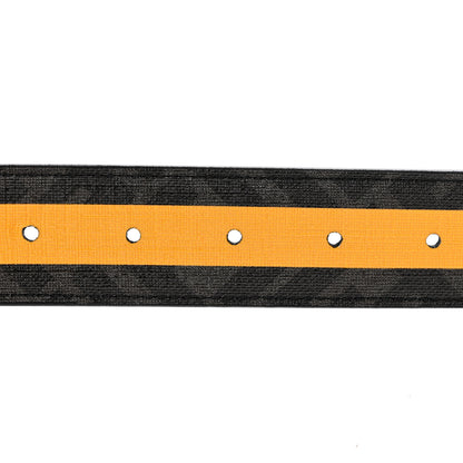 Fendi Glazed Fabric FF Buckle Reversible Belt 85 34 Black 5 of 5