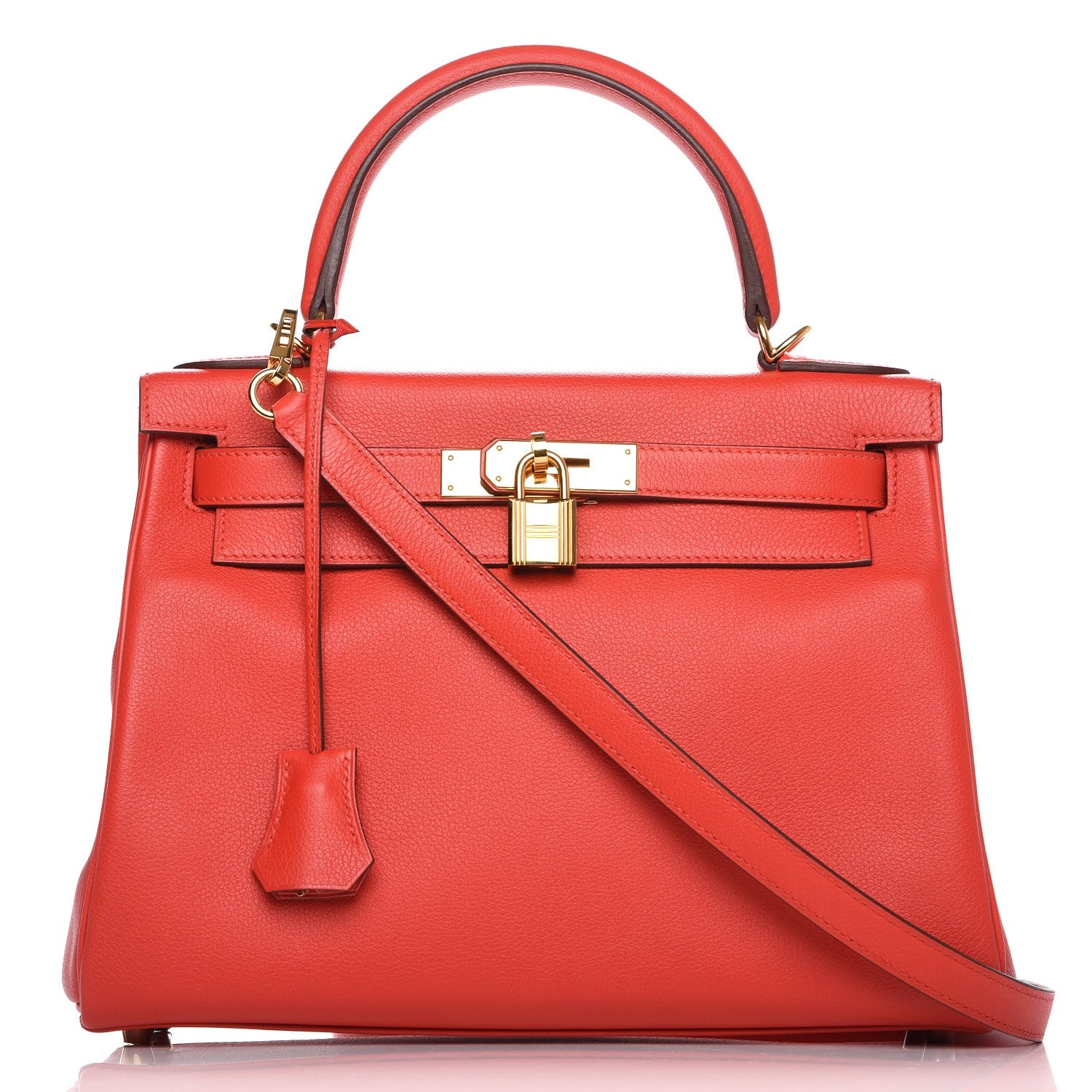 Hermes Evercolor Kelly Retourne 28 Rouge Tomate 1 of 28