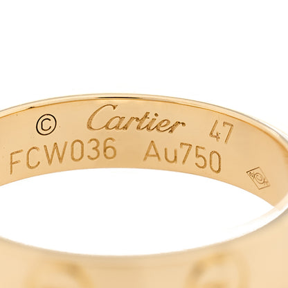Cartier 18K Yellow Gold 3.5mm LOVE Wedding Band Ring 47 4 4 of 4