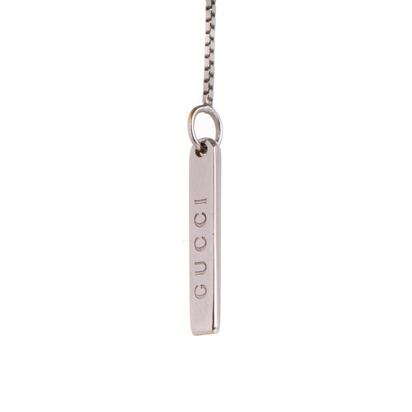 18K White Gold 20mm Lariat Necklace