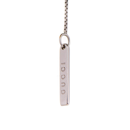 Gucci 18K White Gold 20mm Lariat Necklace 3 of 5