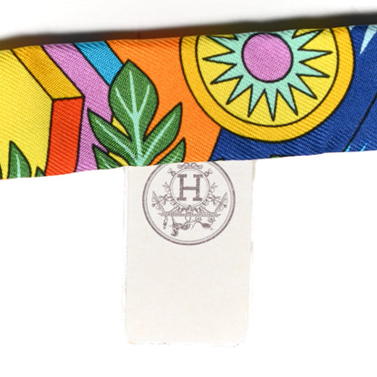 Hermes Silk La Source De Pegase Doll Twilly Orange Vif Jaune 3 of 5