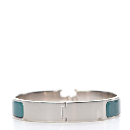 Hermes Enamel Narrow Clic Clac H Bracelet GM Vert Bleuete White 3 of 5