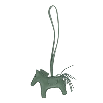Hermes Milo Lambskin Grigri Rodeo Horse Bag Charm PM Vert Cypress 1 of 4