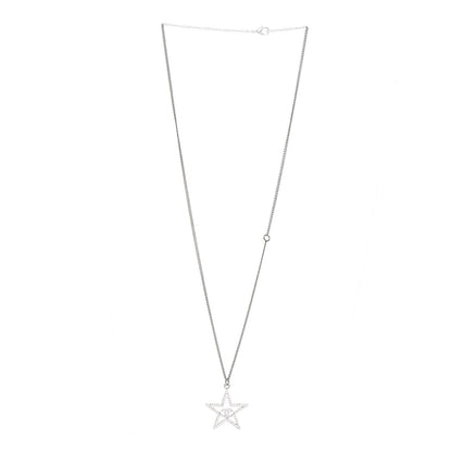 Chanel Ruthenium Crystal Star CC Necklace Iridescent Pink 3 of 6