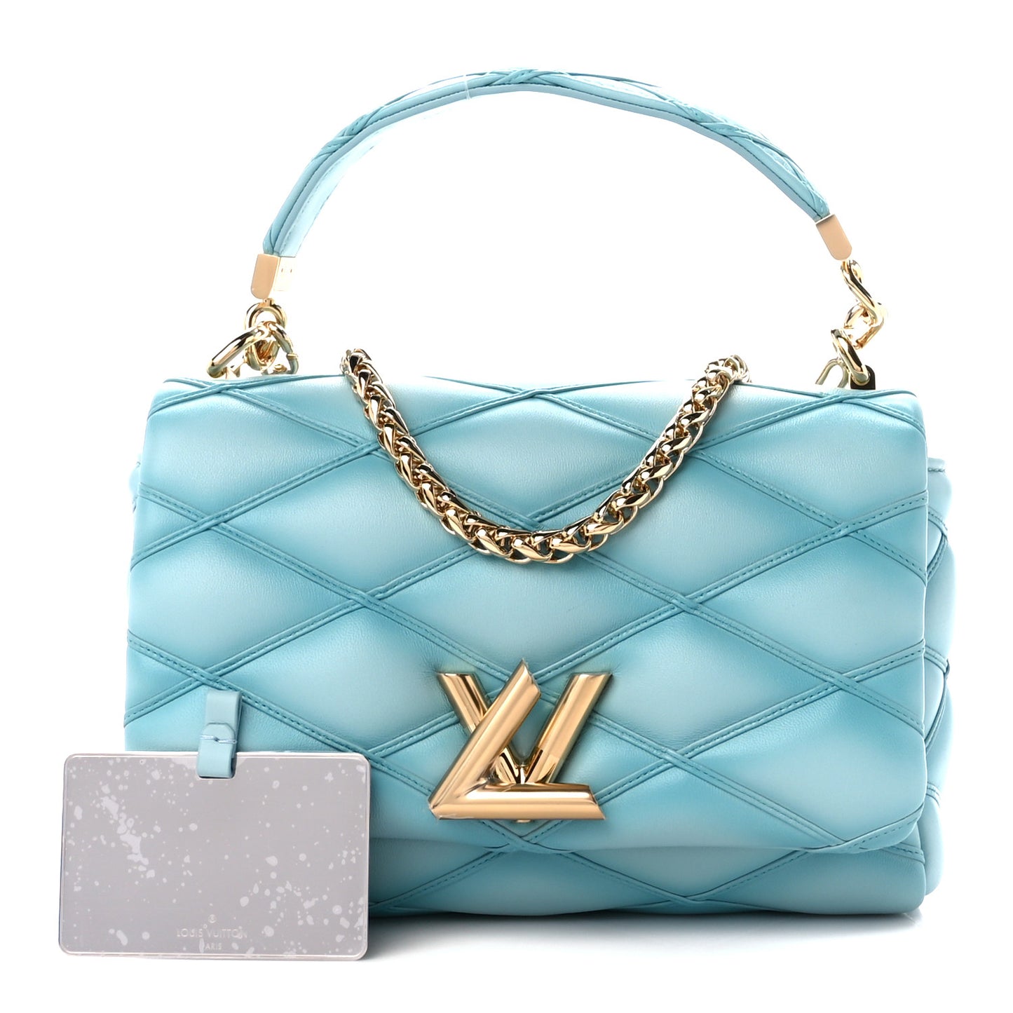 Lambskin Malletage Top Handle GO-14 MM Lagoon