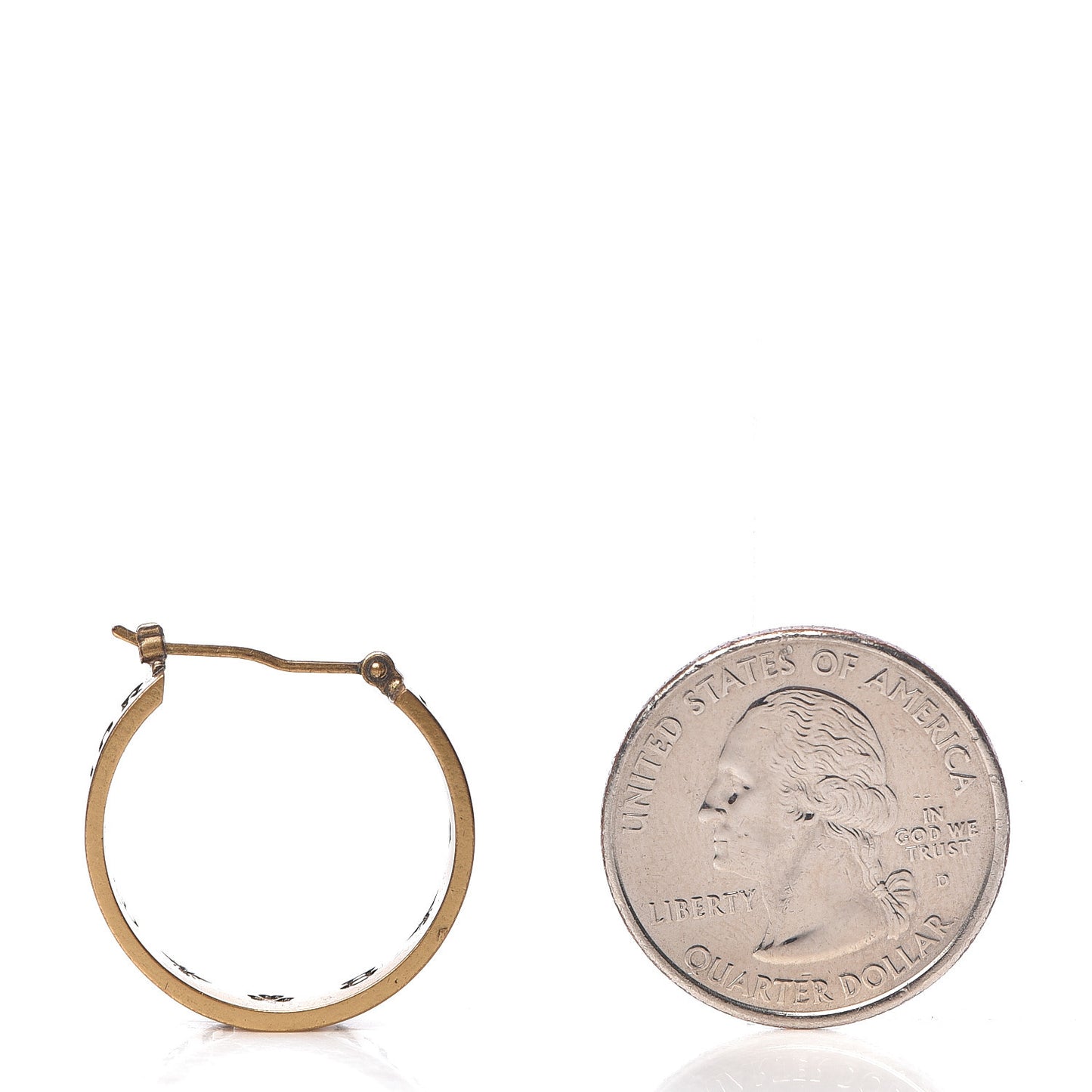 Metal Small J'Adior Star Hoop Earrings Aged Gold