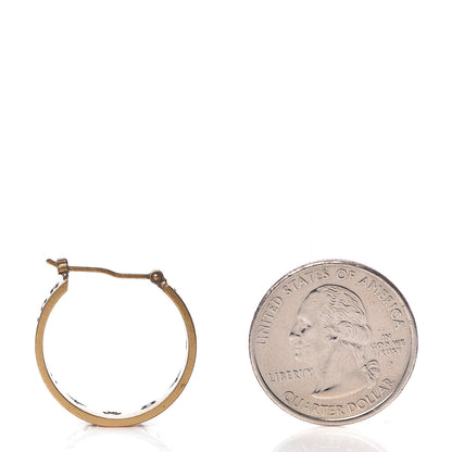 Christian Dior Metal Small J'Adior Star Hoop Earrings Aged Gold 2 of 5