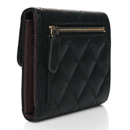 Chanel Caviar Quilted Compact Flap Wallet Black 3 of 12