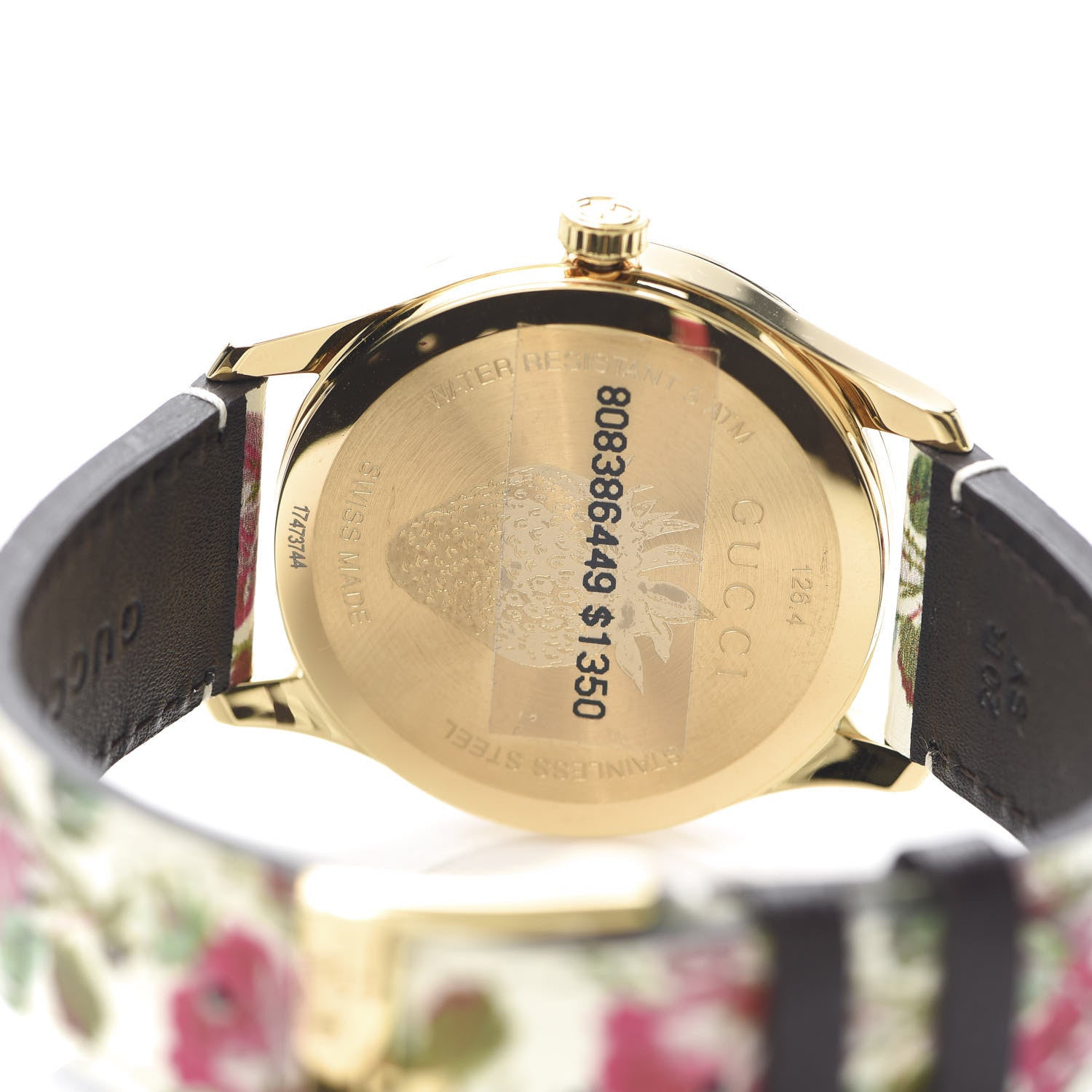 Gucci Stainless Steel Calfskin 38mm G-Timeless Floral Quartz Watch Ivory 5 of 6