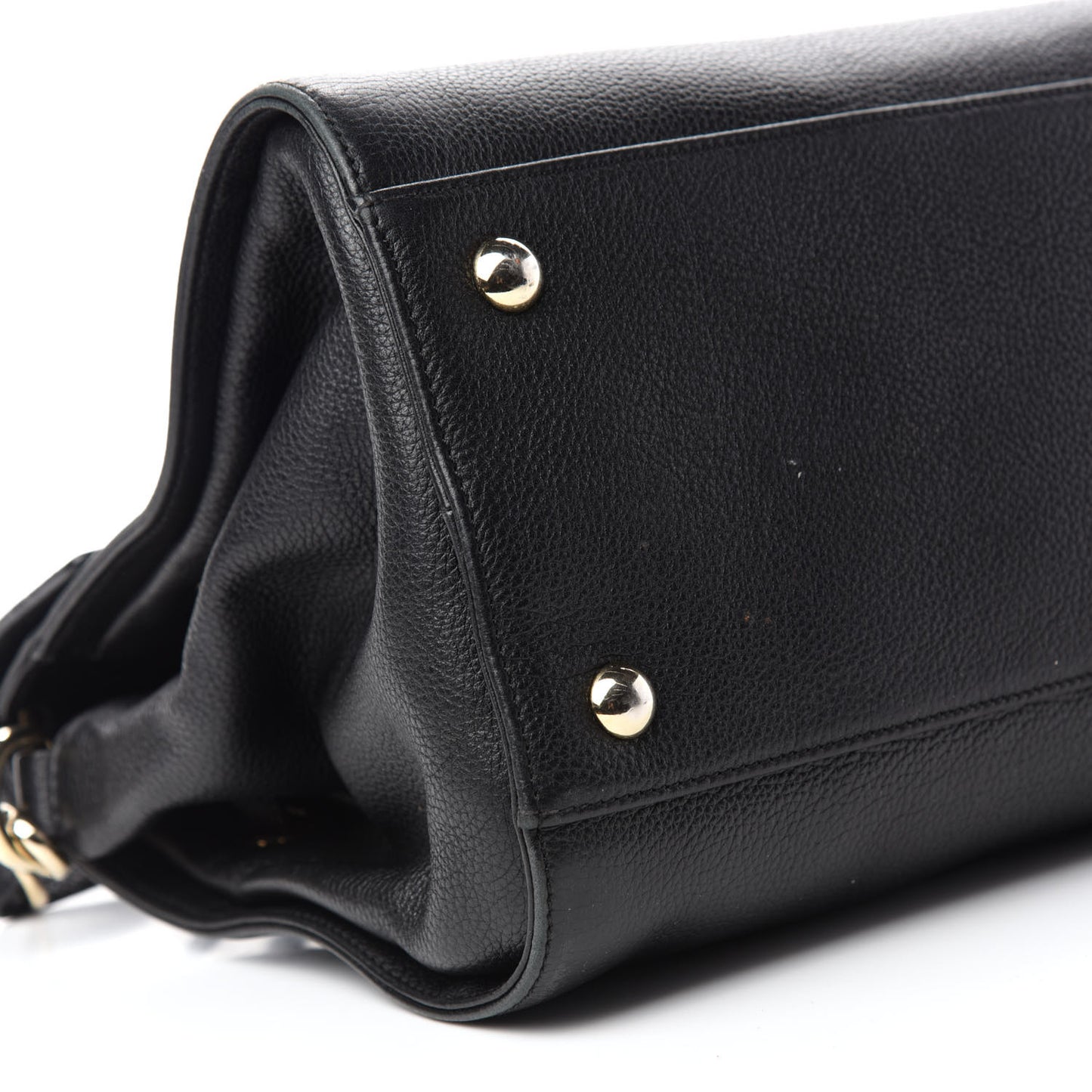 Calfskin Large Rosalie Satchel Black