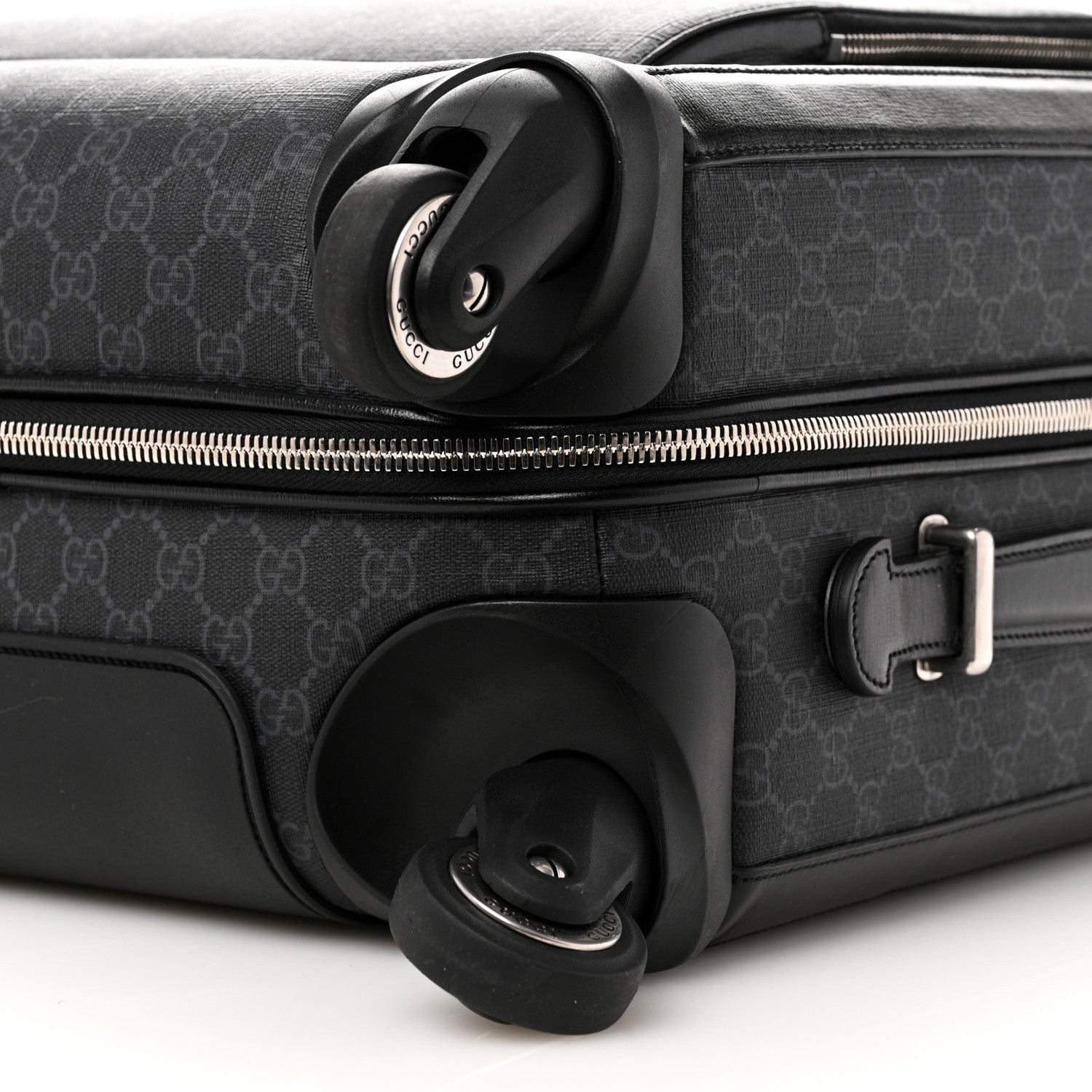 Gucci GG Supreme Monogram Calfskin Carry On Trolley Black 8 of 8
