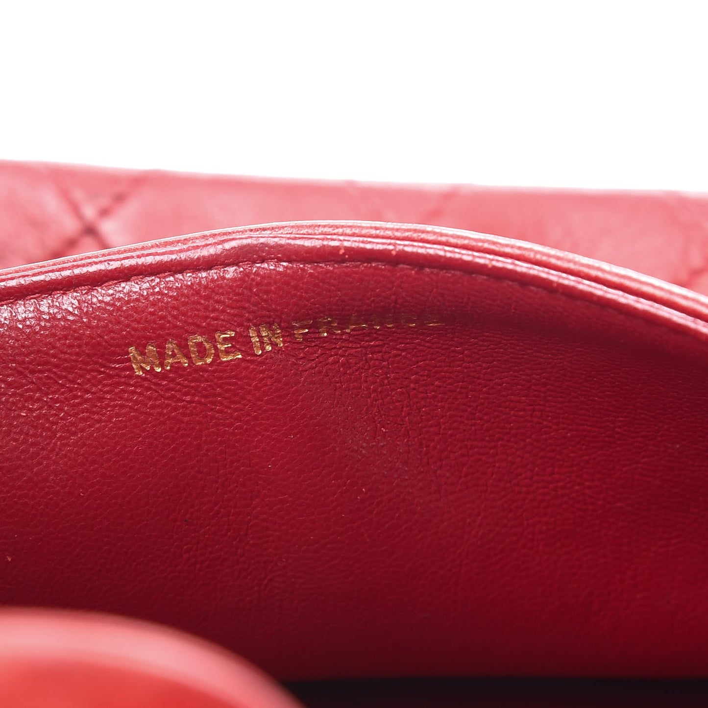 Lambskin Quilted Small Double Flap Red