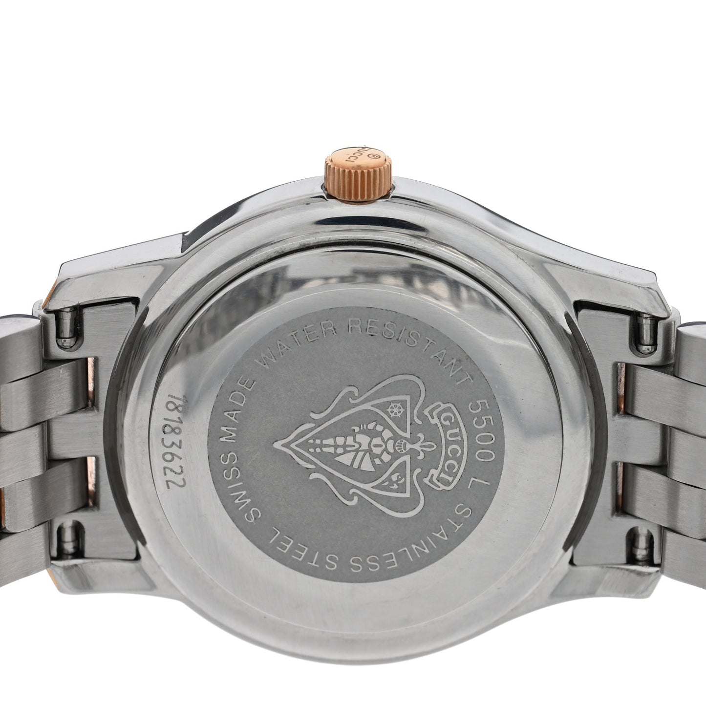 Stainless Steel Diamond Pink Mother of Pearl 27mm 5500L Two Tone Quartz Watch