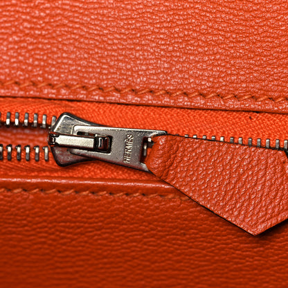 Hermes Shiny Niloticus Crocodile Horseshoe Birkin 30 Vert Emeraude Orange Miel 20 of 35