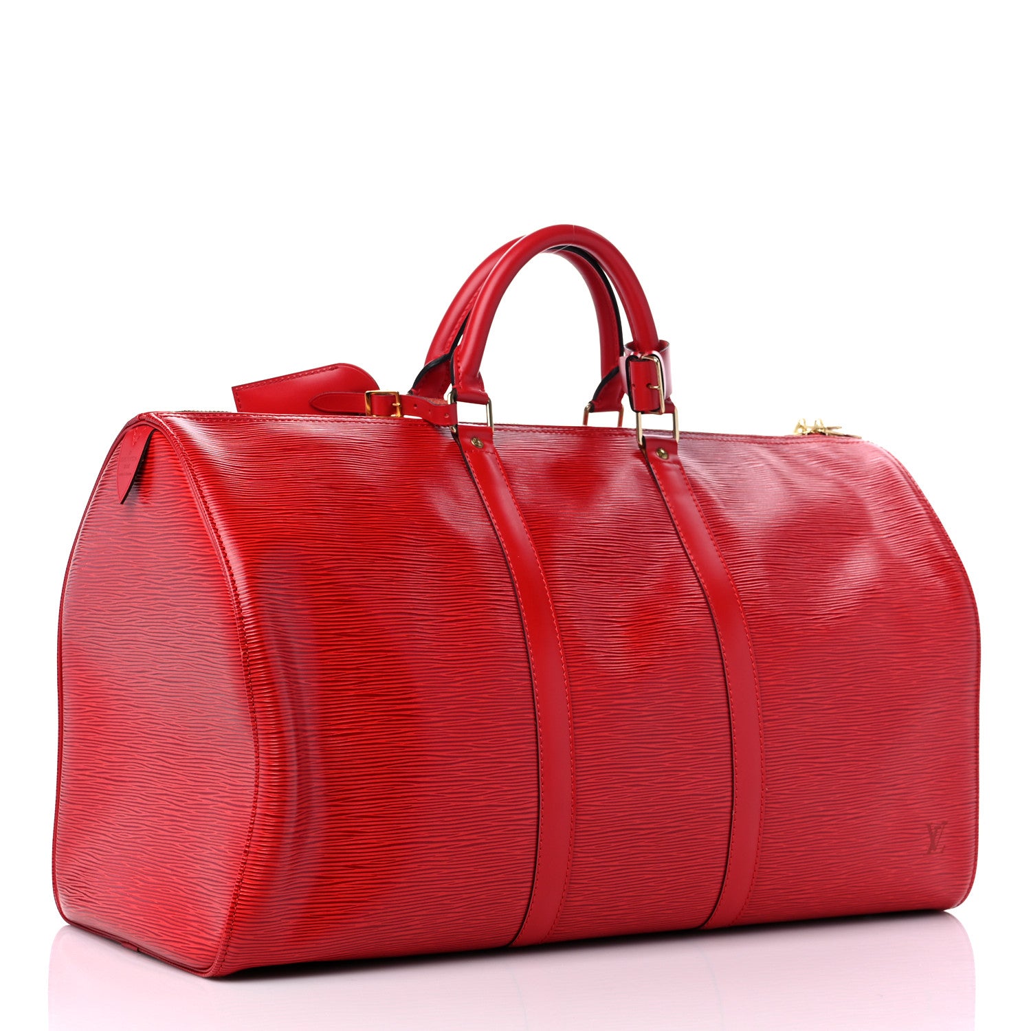 Louis Vuitton Epi Keepall 50 Castillan Red 2 of 9